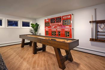 Shuffleboard in clubhouse